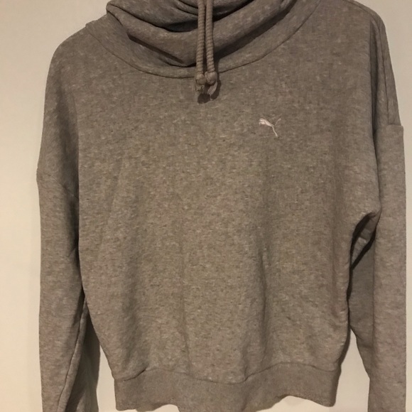 Puma color gray hoodie, size small - Picture 4 of 6